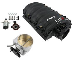 Intake Manifold, Fuel-Injected, Complete, Polymer, Black,102mm Throttle Body, Big Mouth, Billet, Chevy, 6.2L, LS3, L76, L92, L99, Kit