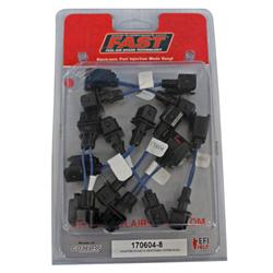 Fuel Injector Connector Adapter, USCAR/EV6 Injector, Jetronic/Minitimer/EV1 Harness, Set of 8