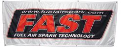 Banner, Vinyl, White, FAST Logo, 36 in. Width, 96 in. Length, Each