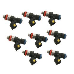 Fuel Injectors, 65 lbs./hr., High Impedance, 12 V, Saturated Circuit, EV6, Universal, Set of 8