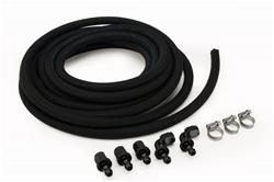 Fuel Pump Hose, Push Lock, -6 AN Diameter, Black Aluminum Fittings, 25ft. Length, Kit