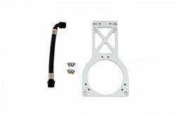 Fuel Pump Mount, Flat Bracket, Billet Aluminum, Natural, 290mm, Kit