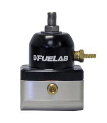 Fuel Pressure Regulator, 4-12 psi, Inline, Return Style, -10 AN Female Inlet/Outlet, Aluminum, Black/Clear