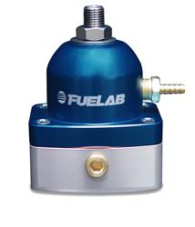 Fuel Pressure Regulator, 545 Series Mini, Inline, Return Style, 25-90 psi, Billet Aluminum, Blue Anodized