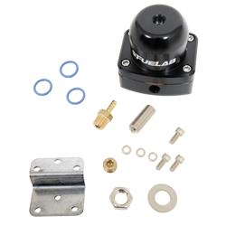 Fuel Pressure Regulator, 525 Series, Inline, Return Style, 25-90 psi, Billet Aluminum, Black Anodized, Each