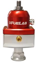 Fuel Pressure Regulator, 555 Series, Inline, Non-return Style, 25-65 psi, Billet Aluminum, Red Anodized, Each