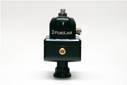 Fuel Pressure Regulator, 555 Series, Inline, Non-return Style, 4-12 psi, Billet Aluminum, Black Anodized, Each