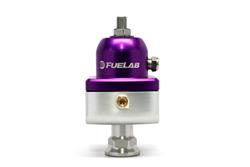 Fuel Pressure Regulator, 555 Series, Inline, Non-return Style, 4-12 psi, Billet Aluminum, Purple Anodized