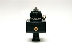 Fuel Pressure Regulator, 575 Series Mini, Inline, Non-return Style, 25-65 psi, Billet Aluminum, Black Anodized