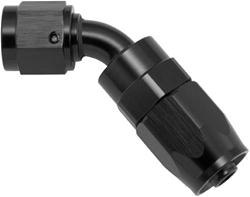 -6 45 DEG OIL HOSE END BLACK