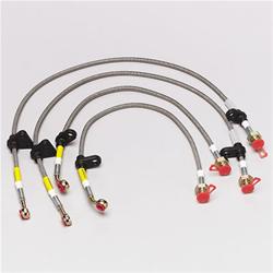 Brake Lines, G-Stop, Braided Stainless Steel, Honda®, CRX, Kit