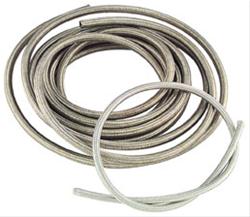 Hose, 202 Series, -4 AN Size, Braided Stainless Steel, Natural, 3 ft. Length, Each