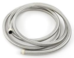 Hose, 202 Series, -7 AN Size, Braided Stainless Steel, Natural, 10 ft. Length, Each