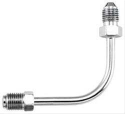Brake Fitting, 90 degree, Steel, Chrome, 3/8-24 in. Male Threads, 3/8-24 in. Inverted Flare Male Threads, Each
