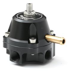 Fuel Pressure Regulator, Four 1/8 in. NPT Ports, One 1/8 in. NPT Return Port, 25-80 psi, Billet Aluminum, Black Anodized, Each