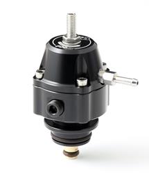 Fuel Pressure Regulator, Push-On Rail Mount, One 1/8 in. NPT Port, 20-72 psi, Billet Aluminum, Black Anodized, Each