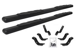 Step Bars, Nerf Bars, 1000 Series Side Steps, Steel, Black Textured, 5.00 in. Diameter, for Nissan, Pair