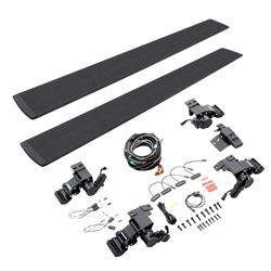 Power Running Boards, E-1 Electric, Aluminum, Black, Textured, Powdercoated, Ford, Pair