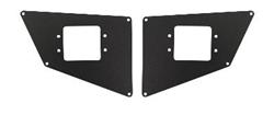 Auxiliary Light Mounting Plates, Rear Bumper Style, Steel, Black Powdercoated, Chevy, Dodge, Ford, Ram, Pair