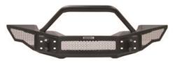 Bumper, Rockline, Full Width, Overrider Bar, Front, Fabricated, Steel, Black Textured Powdercoated, Winch Mount, Jeep, Each