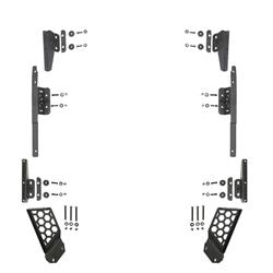 Mounting Brackets, Steel, Black Textured, Jeep, JLU, Kit