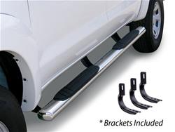 Step Bars, Nerf Bars, 4 OE Xtreme, Stainless Steel, Polished, 4 in. Diameter, Dodge, Ram, Pair