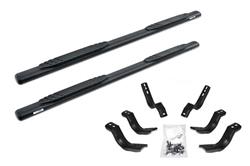 Step Bars, Nerf Bars, 4 OE Xtreme, Steel, Black Textured, 4 in. Diameter, Chevy, GMC, Pair