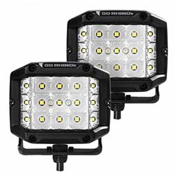 Auxiliary Lights, XPLOR Bright Series, Flood, Rectangular, 10-30 V, 30 watts, White LED, Clear Lens, Black Housing, Pair