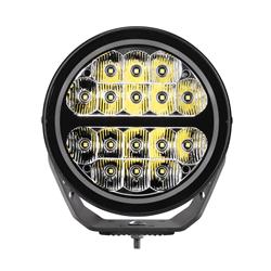 Auxiliary Lights, XPLOR Blackout Series, White LED, Driving/Spot, 7 in. Diameter, 80 Watts, Black Aluminum Housing, Each