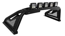 Light Mounting Bar, Sport Bar 2.0, Power Actuated, Steel, Black Powdercoated, Chevy, GMC, Ford, Ram, Toyota, Kit