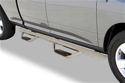Step Bars, Nerf Bars, Dominator D2 SideSteps, Stainless Steel, Polished, 2.5 in. Diameter, Chevy, GMC, Pair