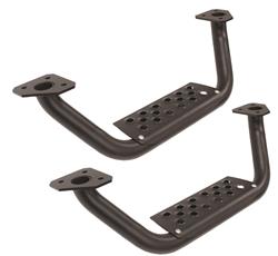Side Steps, Drop Down Steps, For Dominator D6 Running Boards, 4 in. Drop, Textured Black, Sold as a Pair