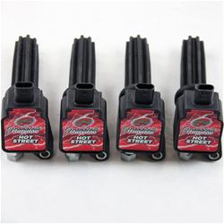 Igntition Coil, Hot Street, Coil Pack, Black, 55,000 V, Ford, Ecoboost, Set of 4