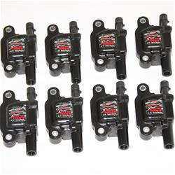 Ignition Coils, Pro Series Xtreme, Coil Pack, Socket, 80,000 V, Epoxy, Black, Chevy, Pontiac, Set of 8