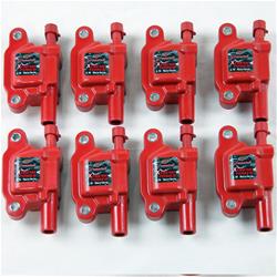 Ignition Coil, Pro Series Xtreme, Coil Pack, 80,000 V, Red, Chevy, LS, Set of 8