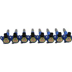 Ignition Coil, Street Fighter, Coil Pack, Blue, 42,000 V, Ford, Coyote, Set of 8