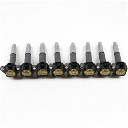 Ignition Coil, Street Fighter, Coil Pack, Black, 42,000 V, Ford, Coyote, Set of 8