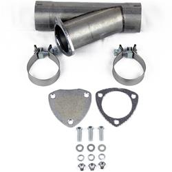 Exhaust Cutout, Single, Manual, Round, Clamp-On, 3.00 in. Diameter, Steel, Kit