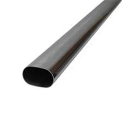 Exhaust Tubing, Oval, Straight, 3.00 in. Diameter, Oval, 5 ft. Length, Stainless Steel, Each