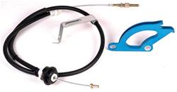 Clutch Cable, with Aluminum Quadrant, Blue Anodized, Adjustable, Ford, Kit