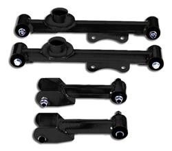 Control Arms, Tubular, Upper and Lower, Steel, Black, Ford, Kit