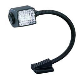 Map Light, 12 in. Flexible Fixed Mount, Black, Clear Lens, 12 V, Universal, Each