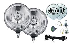 Driving Light, Clear Lens, Black Housing, Round, 12 V, 55 Watts, 6.420 in. Diameter, Pair