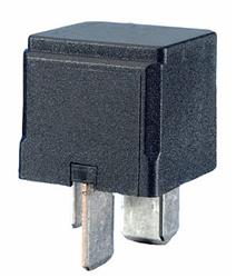 Relay, SPST/Form A Mini ISO, 12 V, 50 amps, Single Pole, Male Spade Terminal Type with Resistor, Each