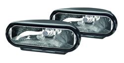 Fog Lights, Clear Lens, Black Housing, Rectangular, 12 V, 55 Watts, 6.125 in.x 2.125 in., Kit