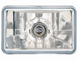 Headlight Assembly, Headlamp Conversion Style, Clear Lens, Chrome/Blue Housing, Each