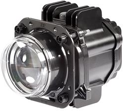 Headlight Assemblies, Modular Series Headlamps, Projector Style, Clear Lens, Black Housing, 90mm Bi-LED, High Beam/Low Beam Headlamp, Each