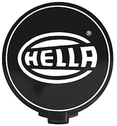 Light Covers, Round, Plastic, Black, White Hella Logo, 500 Series, Each