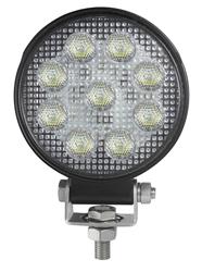 Auxiliary Light, Optilux LED Work Light, Round, White Bulb, Clear Lens, 9-33 V, 4.20 in. Diameter, Each
