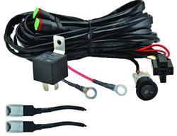 Wiring Harness, LED Lights or Bar, Two Lights, 150W/12V Each, Kit